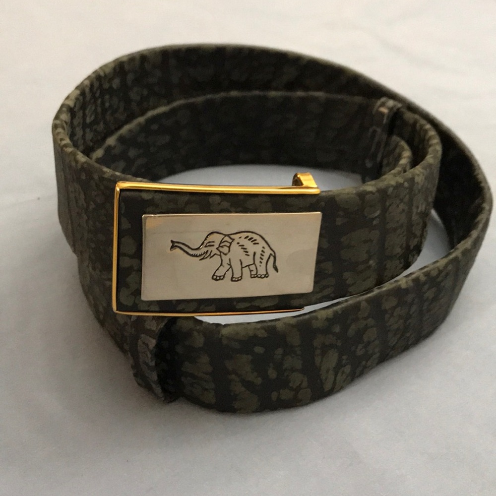 ELEPHANT LEATHER Sz 44 Gray Belt